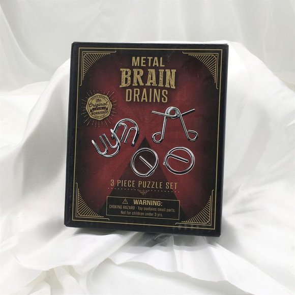 Brain Drains Metal Puzzle 3 Piece Fun - Picture 2 of 4